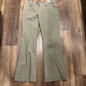Eddie Bauer Vashon Filut Green Pants Mid-Rise Straight Leg Classic Preppy 12 NEW